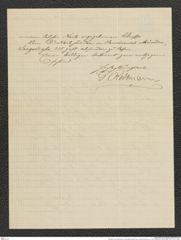 Nachlass Franz Steindachner, Geschäftsvereinbahrung von Georg Redemann an Franz Steindachner (08.08.1890), Inv.Nr. 412.01, Seite 2